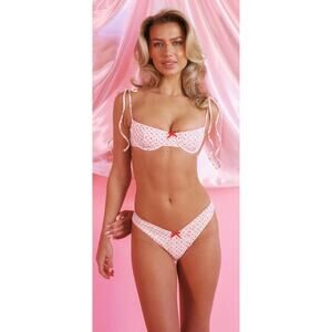 Dippin Daisys Angel Cheeky Bikini Bottom & Top Set Fruity Cherry Print  XL New